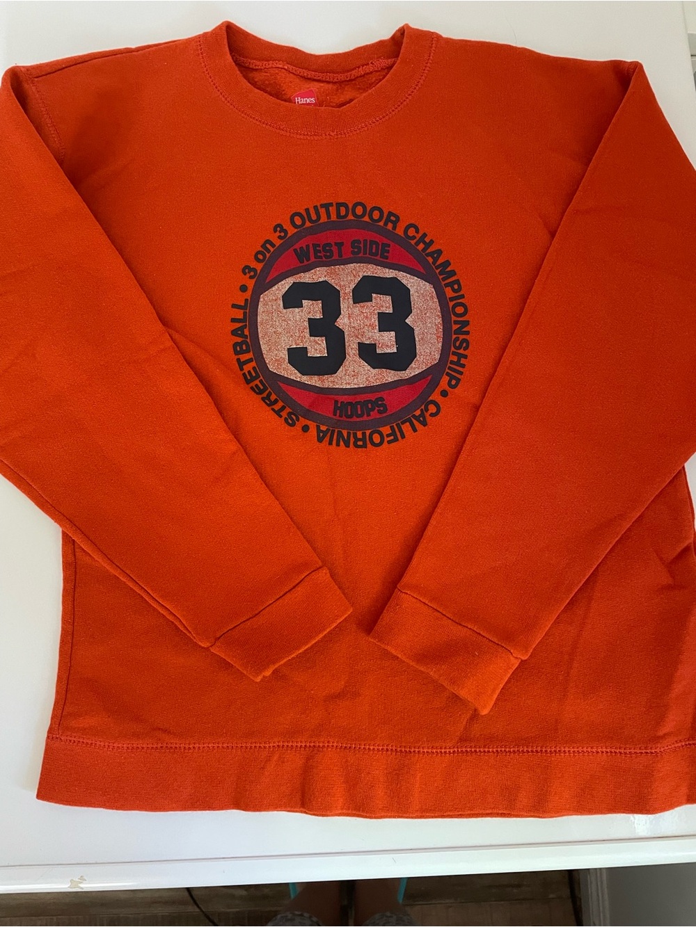 Y2K BOYS SIZE 8 Hanes Premium FLEECE PULLOVER CREW